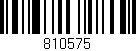 Código de barras (EAN, GTIN, SKU, ISBN): '810575'
