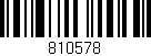 Código de barras (EAN, GTIN, SKU, ISBN): '810578'