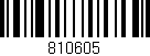 Código de barras (EAN, GTIN, SKU, ISBN): '810605'