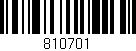 Código de barras (EAN, GTIN, SKU, ISBN): '810701'