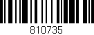 Código de barras (EAN, GTIN, SKU, ISBN): '810735'