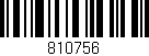 Código de barras (EAN, GTIN, SKU, ISBN): '810756'