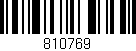 Código de barras (EAN, GTIN, SKU, ISBN): '810769'