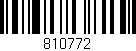 Código de barras (EAN, GTIN, SKU, ISBN): '810772'