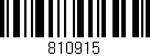 Código de barras (EAN, GTIN, SKU, ISBN): '810915'