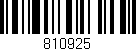 Código de barras (EAN, GTIN, SKU, ISBN): '810925'