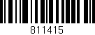 Código de barras (EAN, GTIN, SKU, ISBN): '811415'