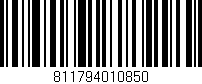 Código de barras (EAN, GTIN, SKU, ISBN): '811794010850'