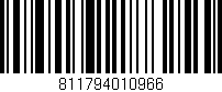 Código de barras (EAN, GTIN, SKU, ISBN): '811794010966'