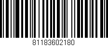 Código de barras (EAN, GTIN, SKU, ISBN): '81183602180'
