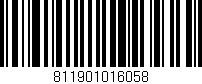 Código de barras (EAN, GTIN, SKU, ISBN): '811901016058'