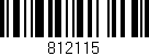 Código de barras (EAN, GTIN, SKU, ISBN): '812115'