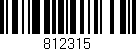 Código de barras (EAN, GTIN, SKU, ISBN): '812315'