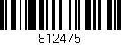 Código de barras (EAN, GTIN, SKU, ISBN): '812475'
