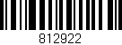 Código de barras (EAN, GTIN, SKU, ISBN): '812922'