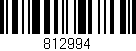Código de barras (EAN, GTIN, SKU, ISBN): '812994'