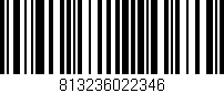 Código de barras (EAN, GTIN, SKU, ISBN): '813236022346'