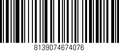 Código de barras (EAN, GTIN, SKU, ISBN): '8139074674076'