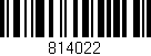 Código de barras (EAN, GTIN, SKU, ISBN): '814022'