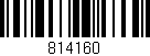 Código de barras (EAN, GTIN, SKU, ISBN): '814160'