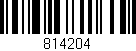 Código de barras (EAN, GTIN, SKU, ISBN): '814204'