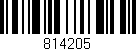 Código de barras (EAN, GTIN, SKU, ISBN): '814205'