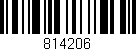 Código de barras (EAN, GTIN, SKU, ISBN): '814206'
