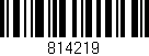 Código de barras (EAN, GTIN, SKU, ISBN): '814219'