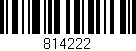 Código de barras (EAN, GTIN, SKU, ISBN): '814222'