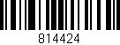 Código de barras (EAN, GTIN, SKU, ISBN): '814424'