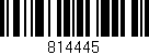Código de barras (EAN, GTIN, SKU, ISBN): '814445'