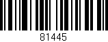 Código de barras (EAN, GTIN, SKU, ISBN): '81445'