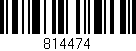 Código de barras (EAN, GTIN, SKU, ISBN): '814474'