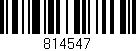 Código de barras (EAN, GTIN, SKU, ISBN): '814547'