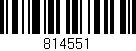 Código de barras (EAN, GTIN, SKU, ISBN): '814551'