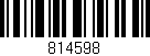 Código de barras (EAN, GTIN, SKU, ISBN): '814598'