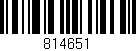 Código de barras (EAN, GTIN, SKU, ISBN): '814651'