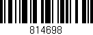 Código de barras (EAN, GTIN, SKU, ISBN): '814698'