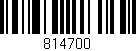 Código de barras (EAN, GTIN, SKU, ISBN): '814700'