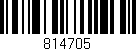 Código de barras (EAN, GTIN, SKU, ISBN): '814705'