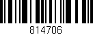 Código de barras (EAN, GTIN, SKU, ISBN): '814706'