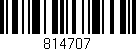 Código de barras (EAN, GTIN, SKU, ISBN): '814707'