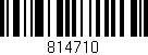 Código de barras (EAN, GTIN, SKU, ISBN): '814710'