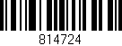 Código de barras (EAN, GTIN, SKU, ISBN): '814724'