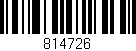 Código de barras (EAN, GTIN, SKU, ISBN): '814726'