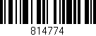 Código de barras (EAN, GTIN, SKU, ISBN): '814774'