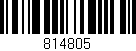 Código de barras (EAN, GTIN, SKU, ISBN): '814805'