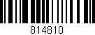 Código de barras (EAN, GTIN, SKU, ISBN): '814810'