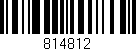Código de barras (EAN, GTIN, SKU, ISBN): '814812'