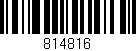 Código de barras (EAN, GTIN, SKU, ISBN): '814816'